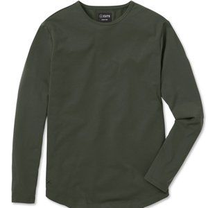 Cuts L/S Curve-Hem Tee - Slate